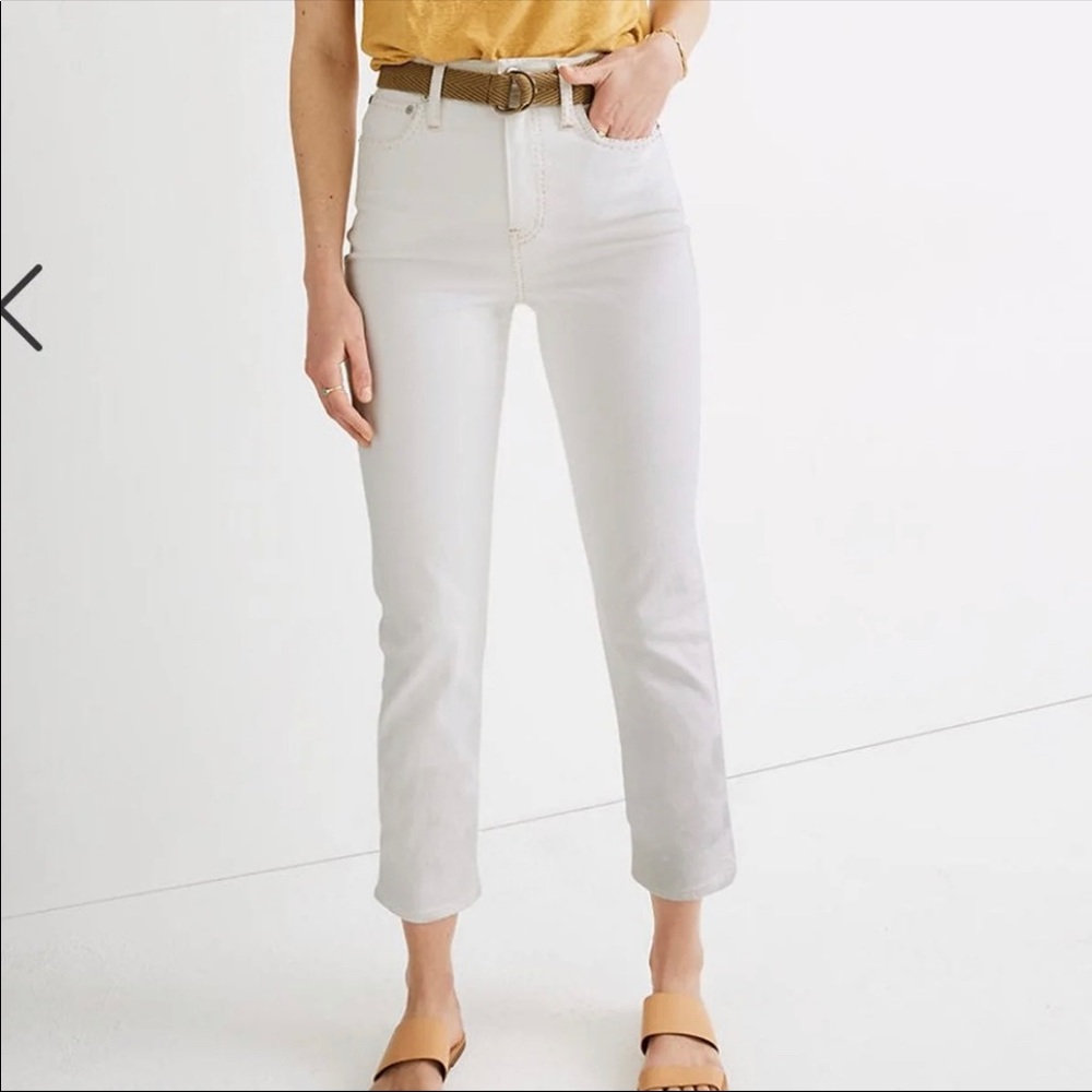 Madewell Classic Straight Jeans White